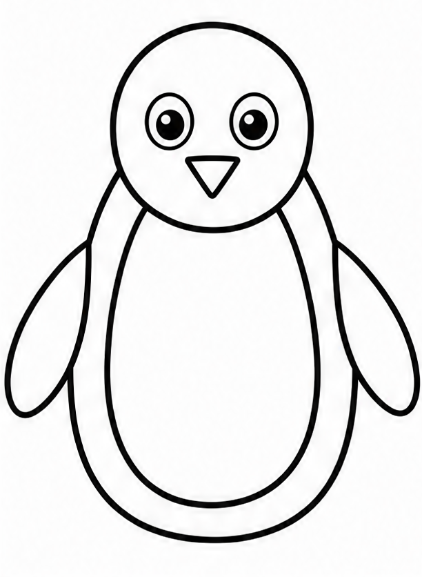 How to draw penguin — step 7