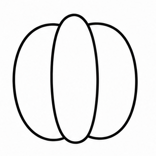 How to draw pumpkin — step 3