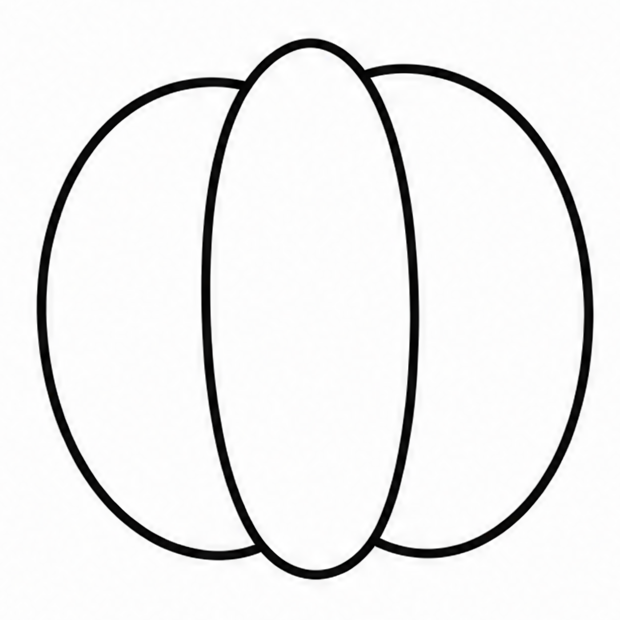 How to draw pumpkin — step 4