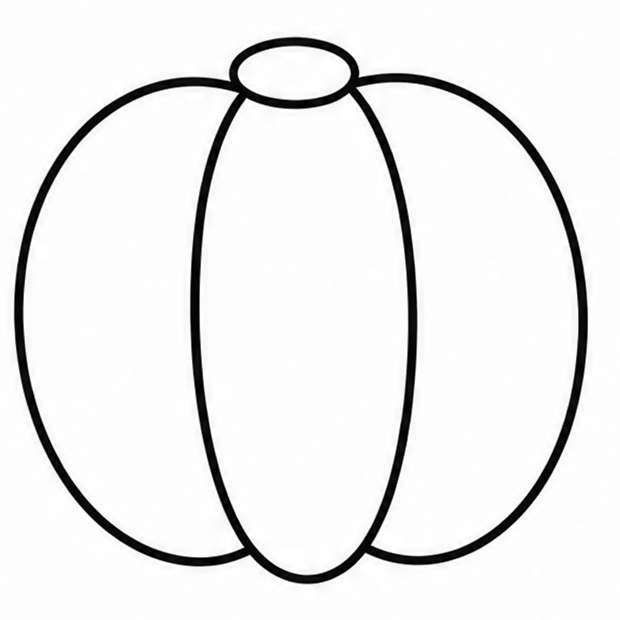 How to draw pumpkin — step 6