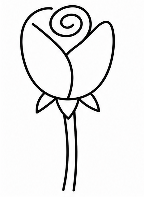 How to draw rose — step 7