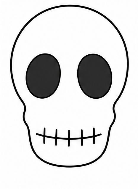 How to draw skull — step 7