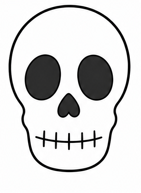 How to draw skull — step 8