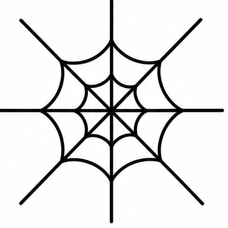 How to draw spider web — step 4
