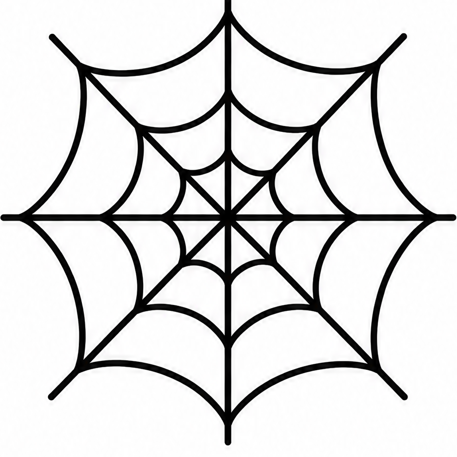 How to draw spider web — step 5