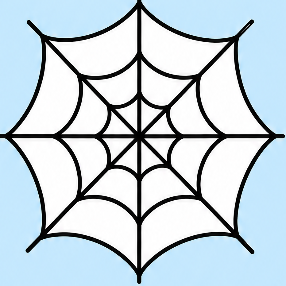 how to draw a spider web drawing