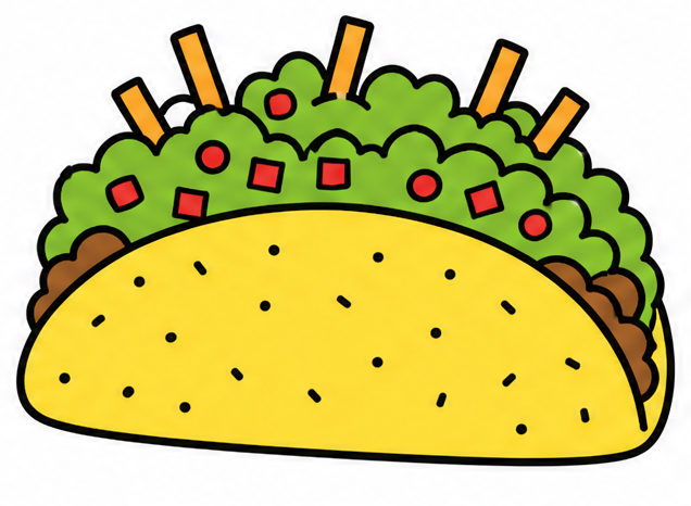 how to draw a taco drawing