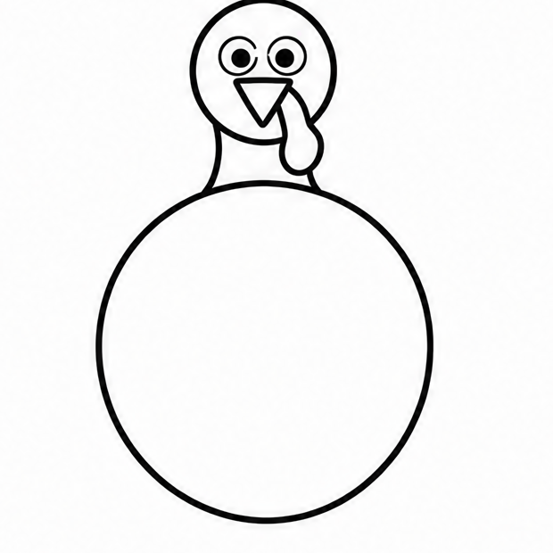 How to draw turkey easy — step 4