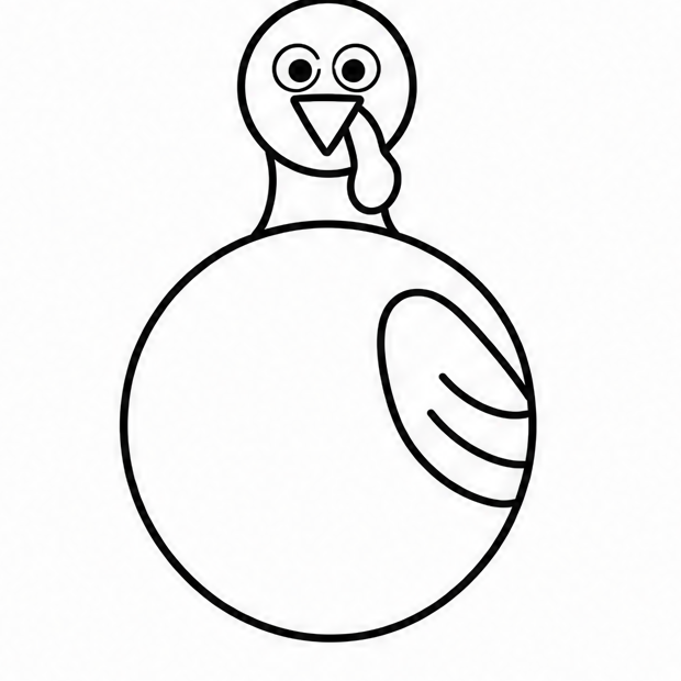How to draw turkey easy — step 5