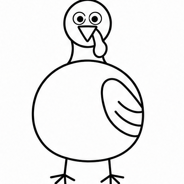 How to draw turkey easy — step 6