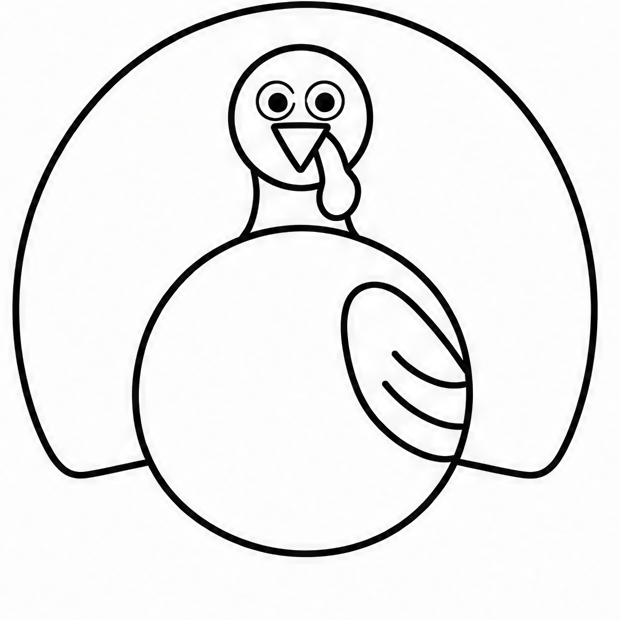 How to draw turkey easy — step 7