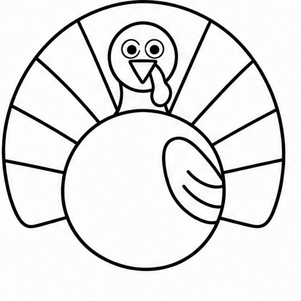 How to draw turkey easy — step 8