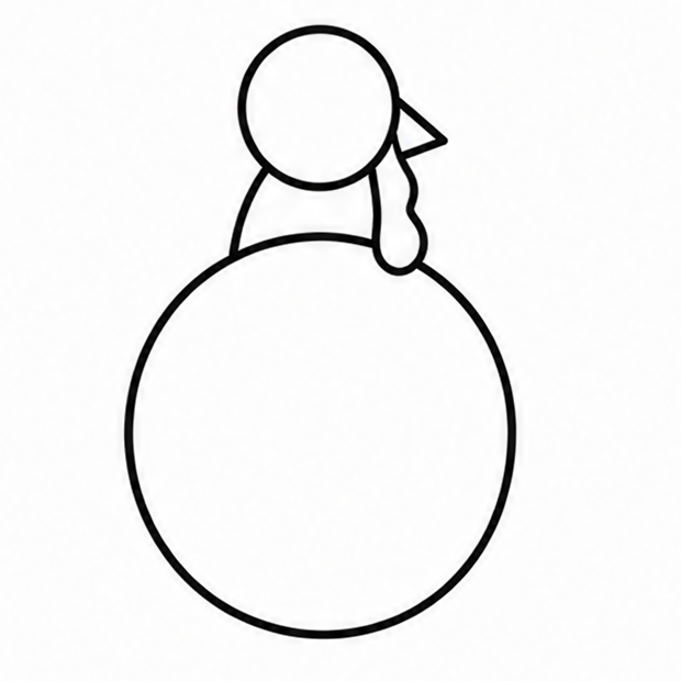How to draw turkey — step 3