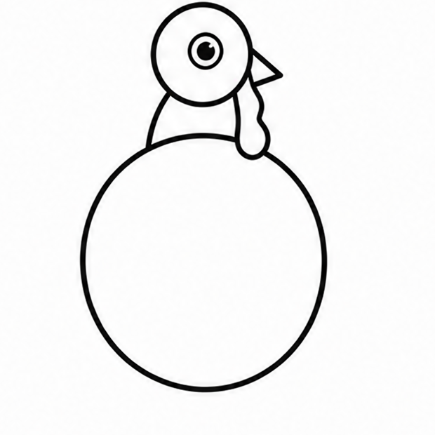 How to draw turkey — step 4