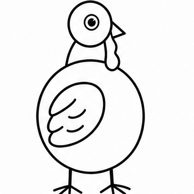 How to draw turkey — step 6