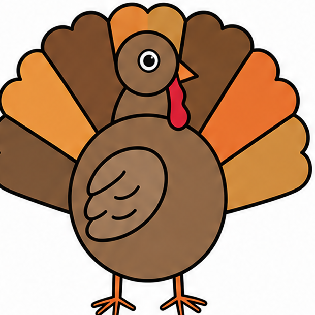 how to draw a turkey drawing